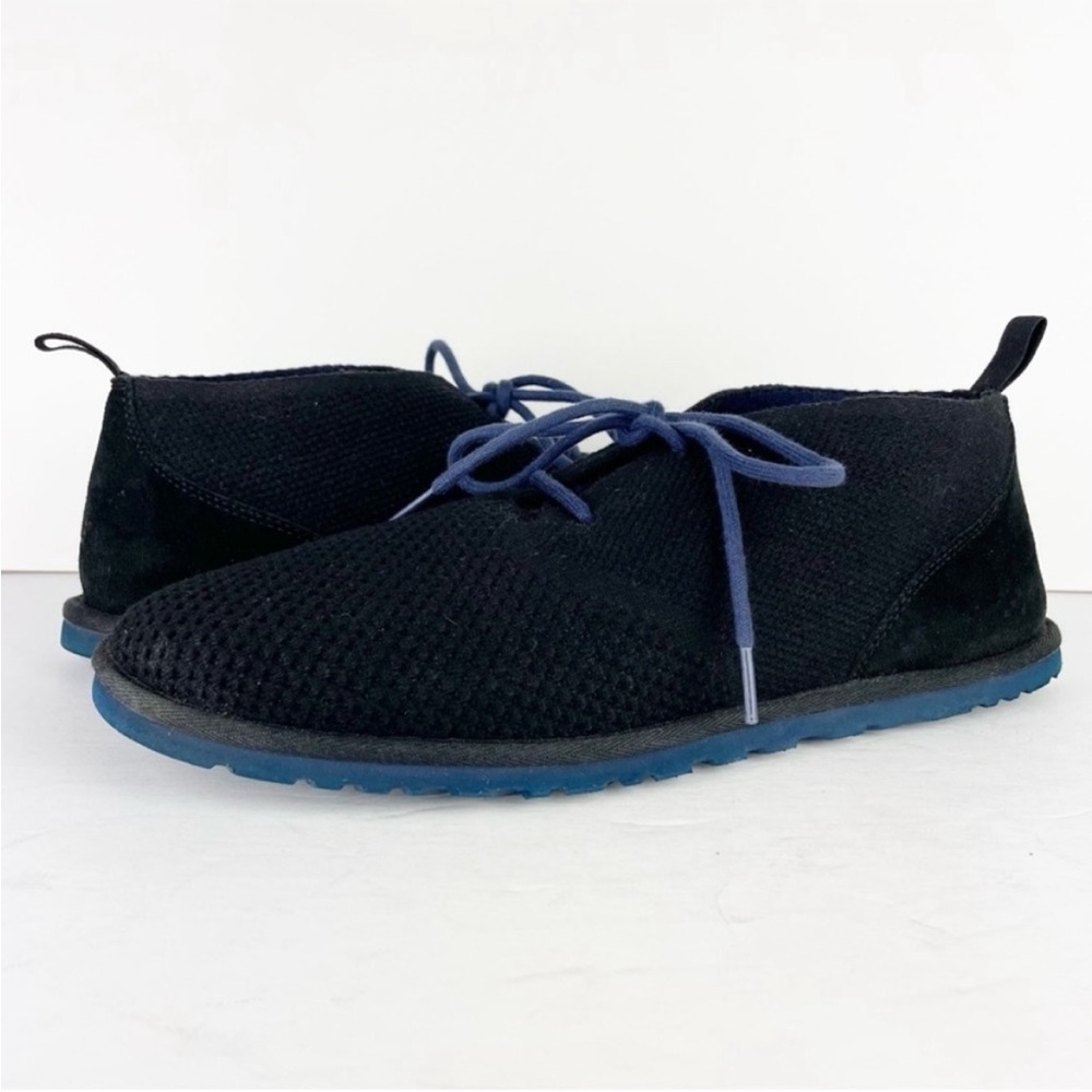 UGG Maksim Hyper Weave Black Wool Suede Lace Up Chukka Ankle Boot Shoes